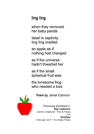 LING LING is a poem written by the American poet Janet Cannon