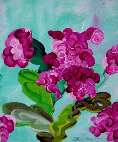 Floral 7 (acrylic on canvas, 8 x 10 in.)