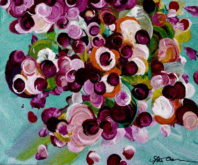 Floral 16 (acrylic on canvas, 10 x 8 in.)