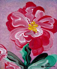 Floral 3 (acrylic on canvas, 8 x 10 in.)