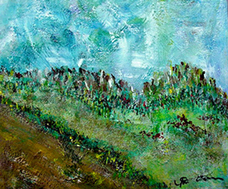 Buffalo Roaming 2 (acrylic on canvas, 10 x 8 in.)