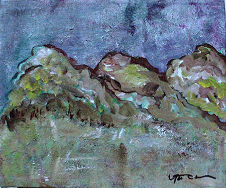 Mountain Series 1 (acrylic on canvas, 10 x 8 in.)